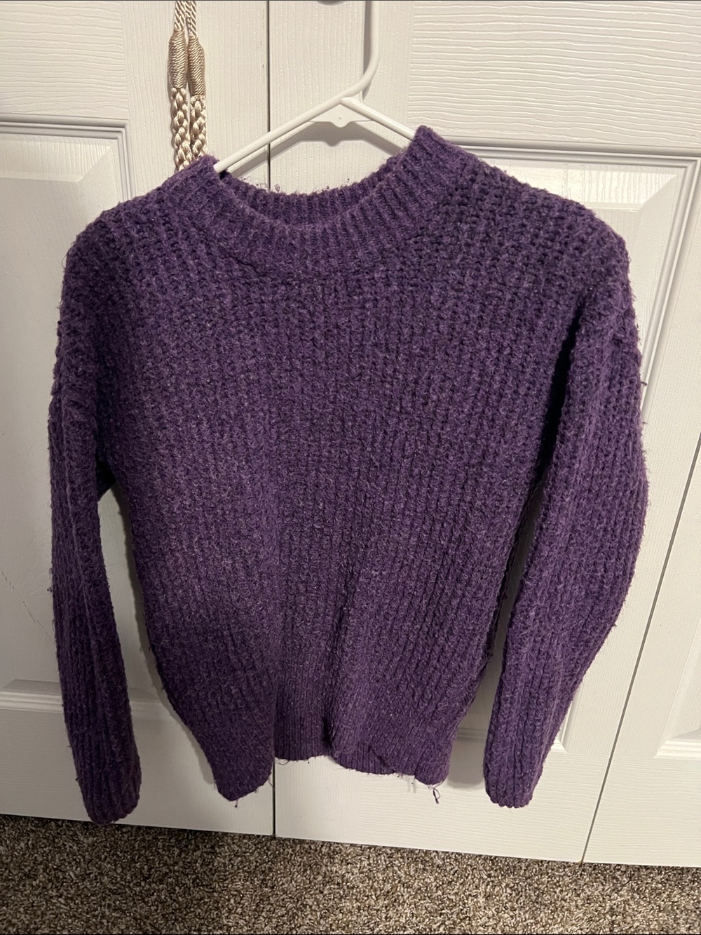Cozy Purple Crewneck Women's Sweater